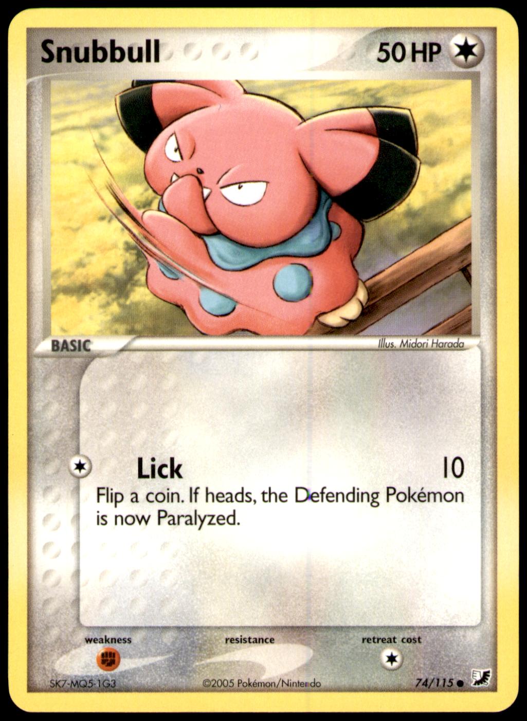 Snubbull 74/115 Common Unseen Forces Pokemon Near Mint