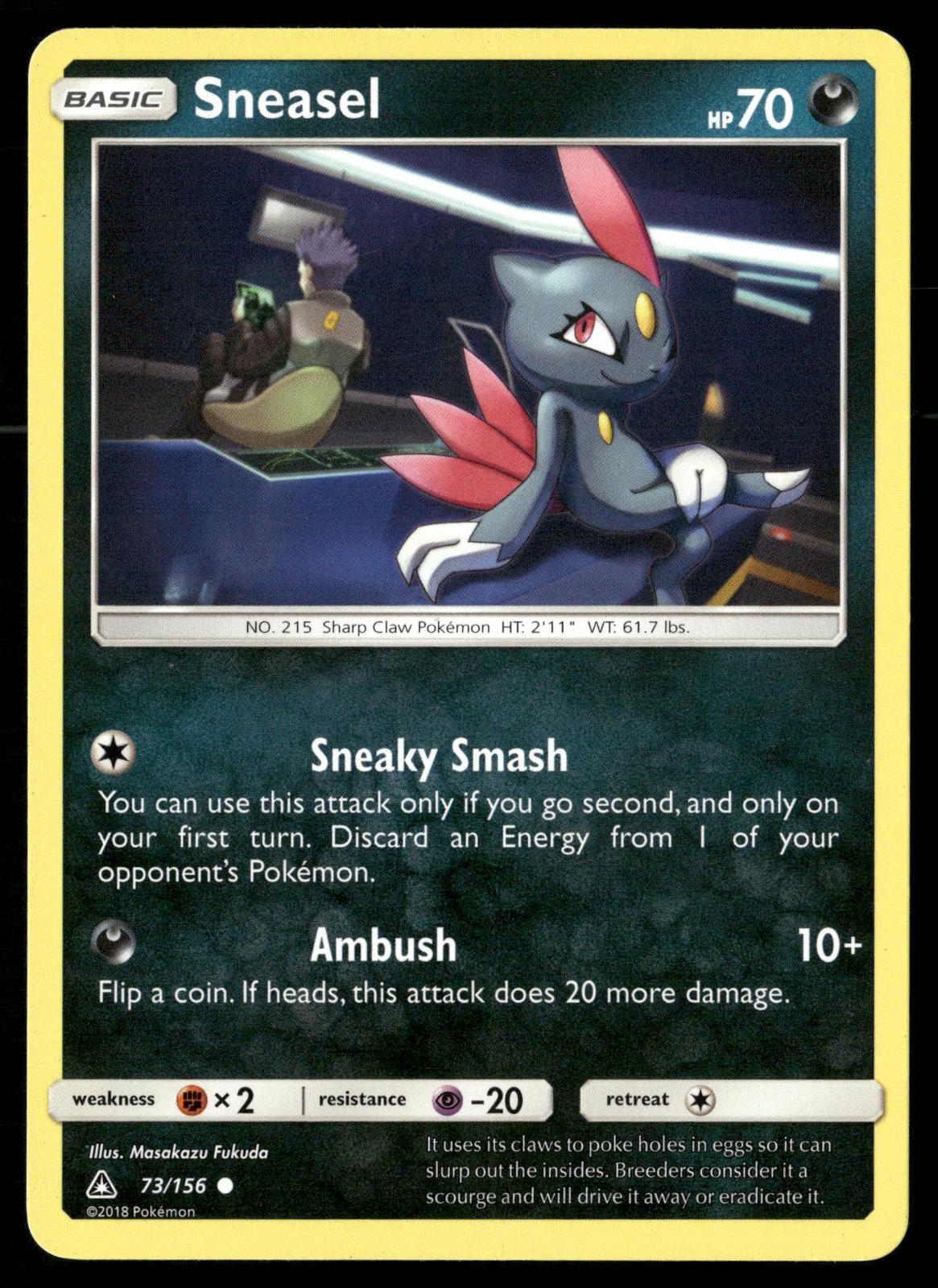Sneasel 73/156 Common Ultra Prism Pokemon LP