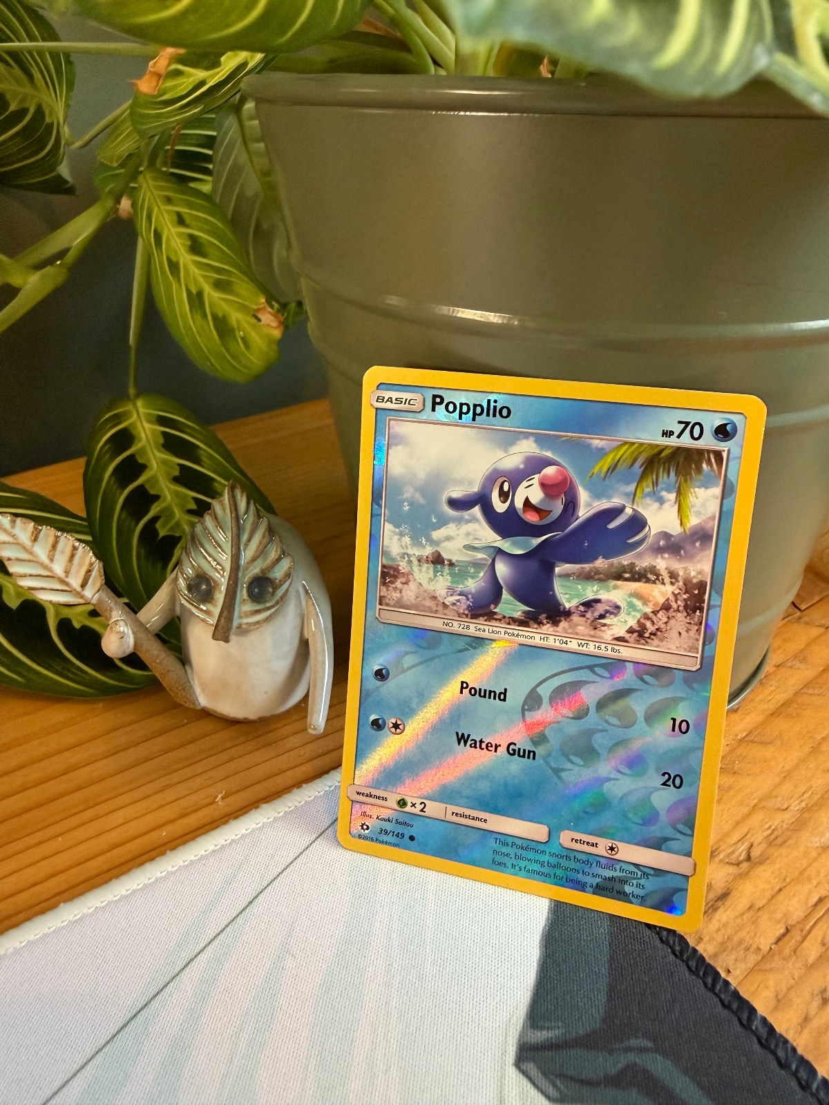 Popplio 39/149 Common SM Base Set Pokemon Reverse Holo NM