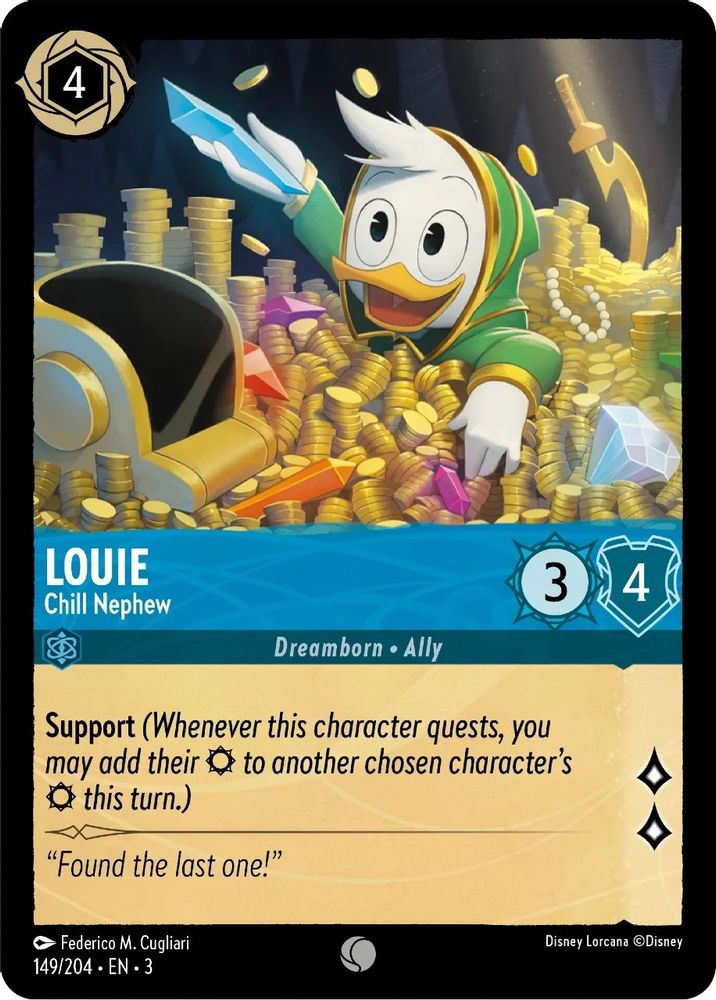 Louie – Chill Nephew 149/204 Common Into the Inklands Lorcana Near Mint